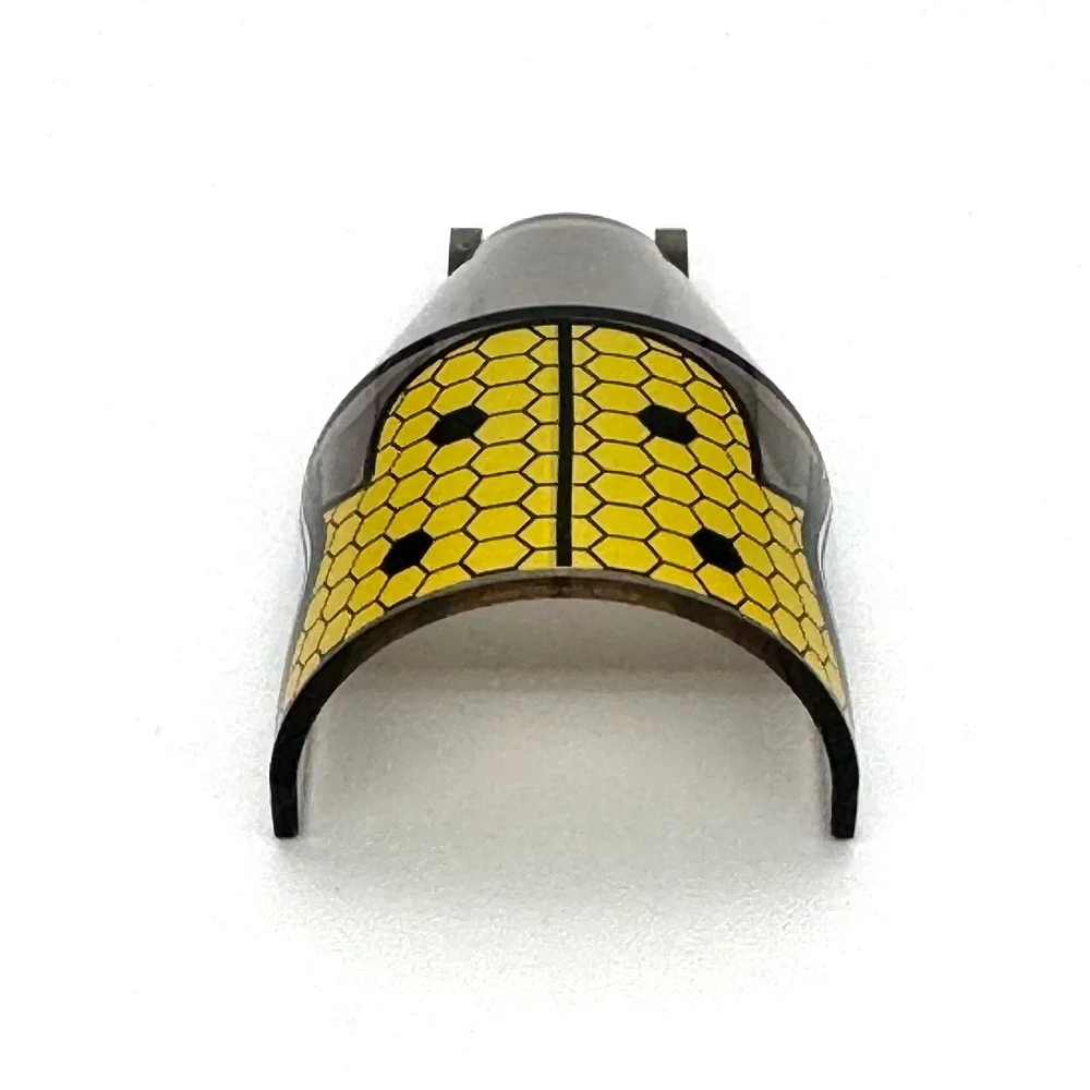 LEGO Windshield Windscreen 7x4x2 Round Bar Handle Yellow Honeycomb Black Hexagon